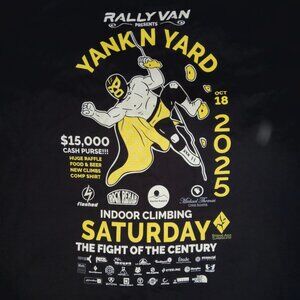 New Wrestler Black Graphic Cotton Large Tee